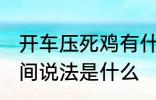 开车压死鸡有什么兆头 开车压死鸡民间说法是什么