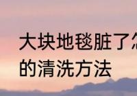 大块地毯脏了怎么清洗 大块地毯脏了的清洗方法