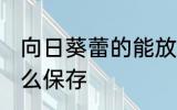 向日葵蕾的能放冰箱保鲜吗 向日葵怎么保存