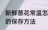 新鲜葱花常温怎么保存 新鲜葱花常温的保存方法