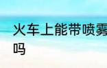 火车上能带喷雾吗 火车上可以带喷雾吗